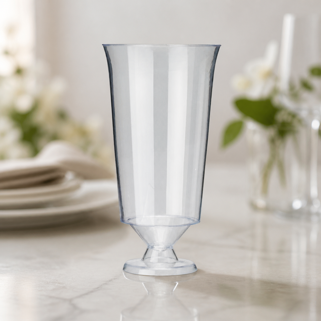 235ml Clear Disposable Wine Glasses - 300 Pack Commercial Use