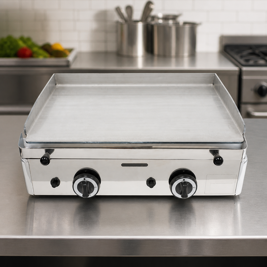 Commercial LPG Gas Griddle 583 x 395mm Stainless Steel 5.5kW