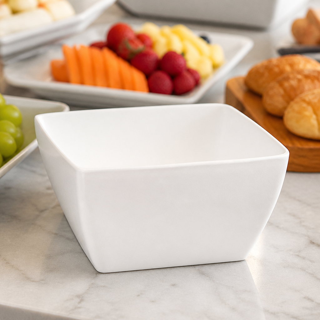 Commercial Mini Square Bowl 140ml Melamine for Buffets