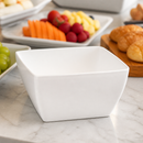 Commercial Mini Square Bowl 140ml White Melamine for Buffets