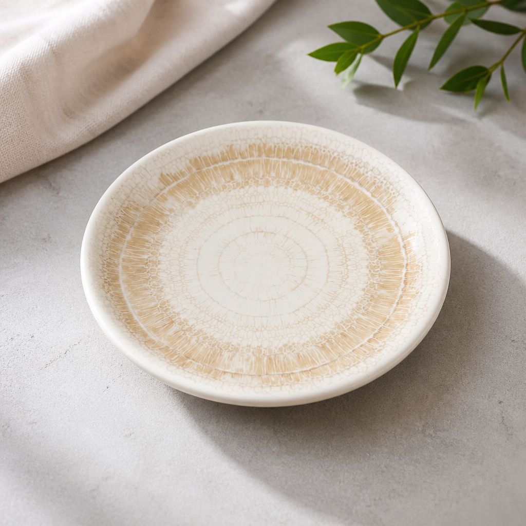 202mm Coupe Plates Beige - Set of 12 - Commercial Dinnerware