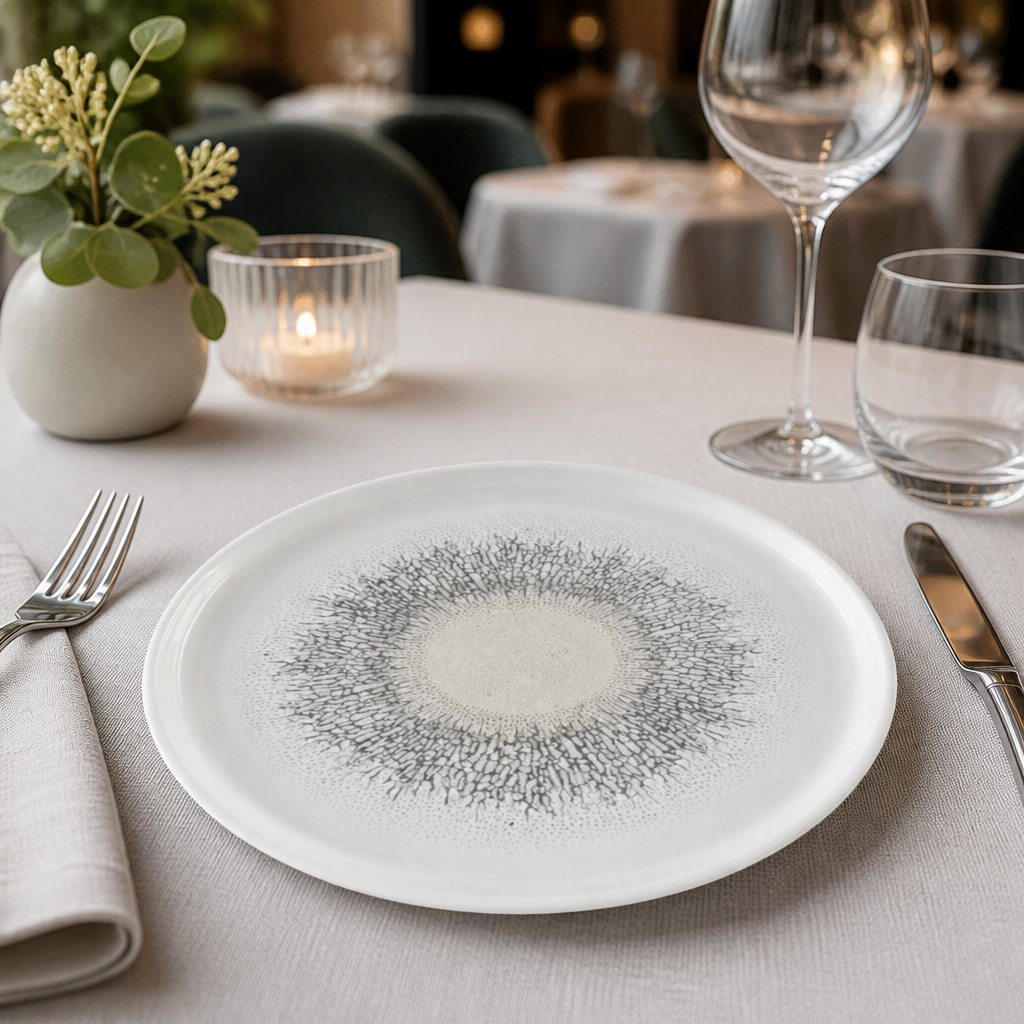 Commercial Walled Plates 260mm Agate Grey 6 Pack