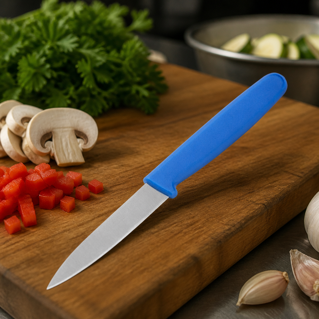 Commercial Paring Knife 8.5cm Blue Handle Colour-Coded System