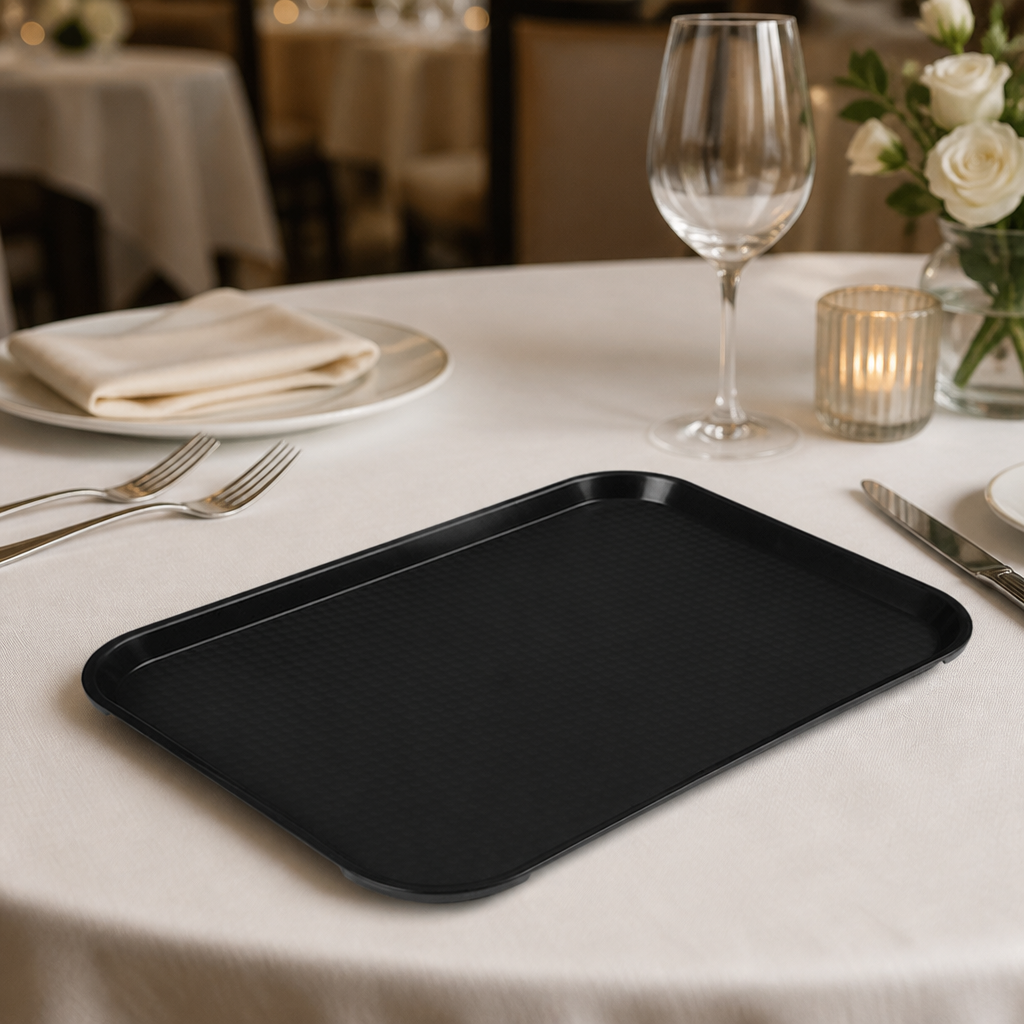 Commercial Rectangular Plastic Tray 300x410mm Non-Slip