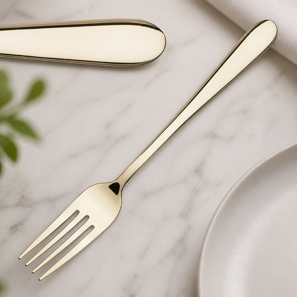 Commercial Table Forks Champagne Gold 12 Pack Stainless Steel