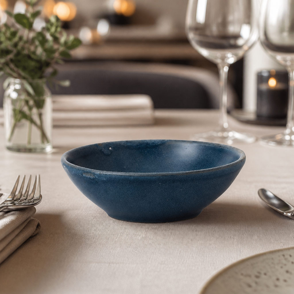 Commercial Shallow Bowls 130mm Blue 260ml 12 Pack