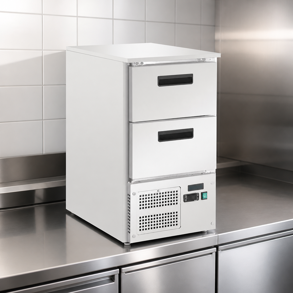Commercial Counter Fridge 65L with 2 GN Drawers