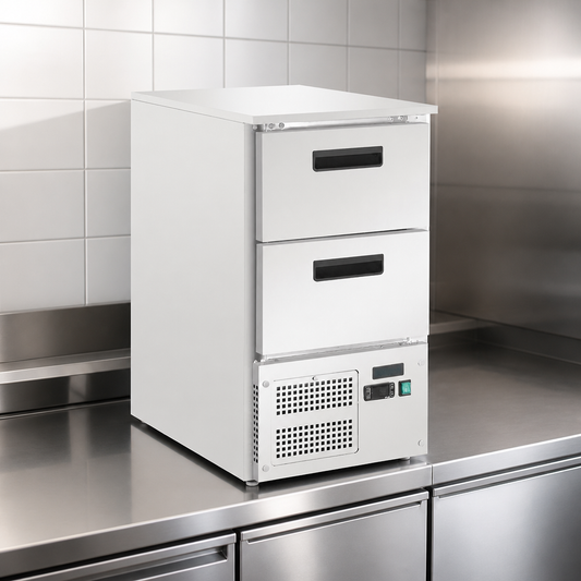 Commercial Counter Fridge 65L with 2 GN Drawers
