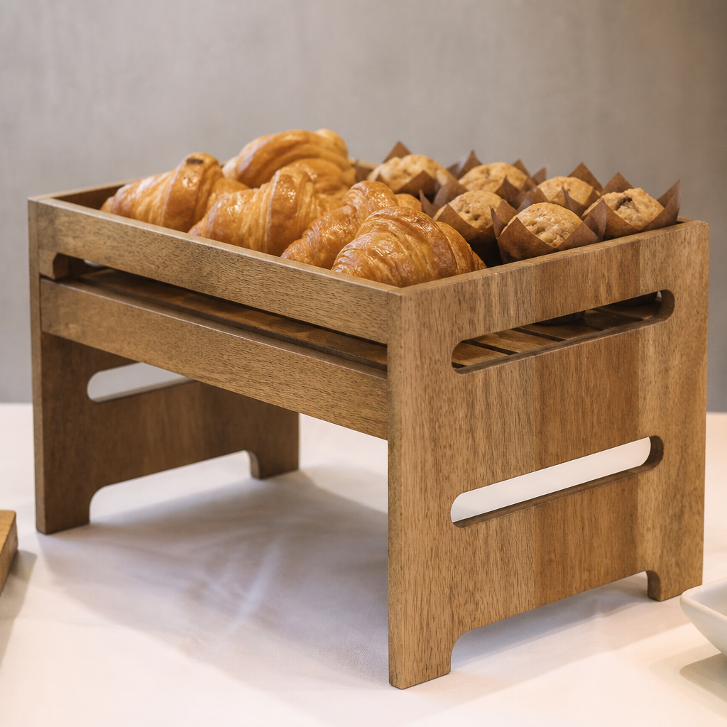 Large Rustic Wooden Crate for Commercial Catering 235mm