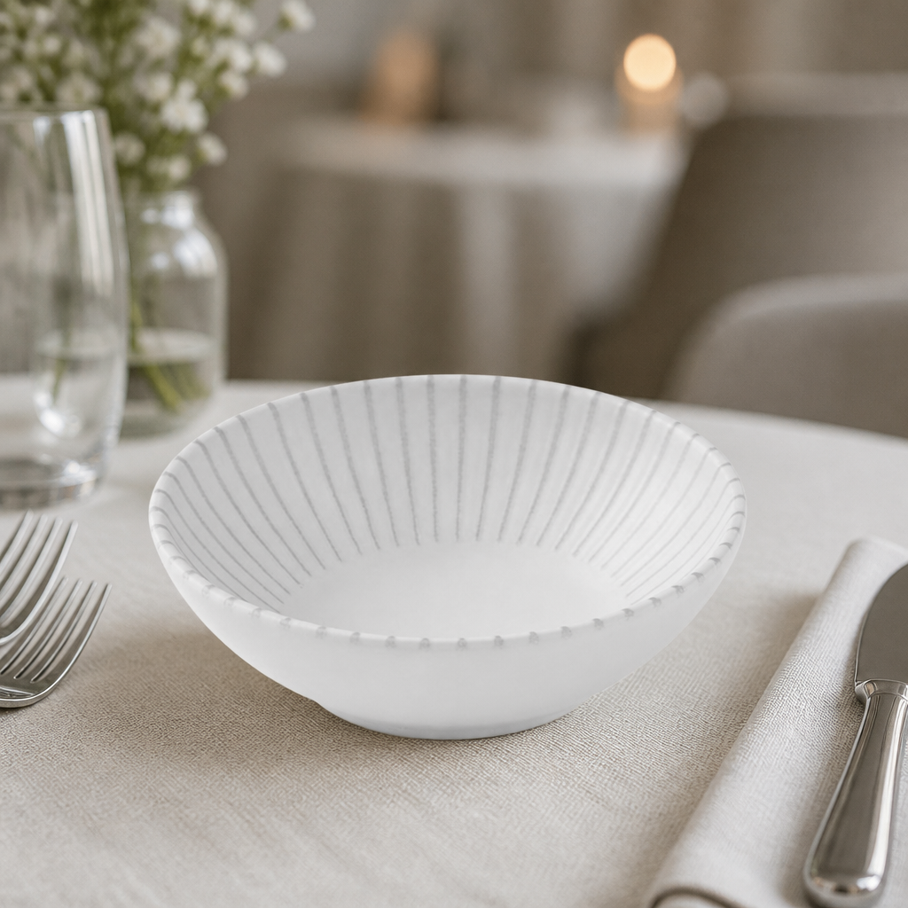 Contour Shallow Bowls Grey 130mm 12 Pack