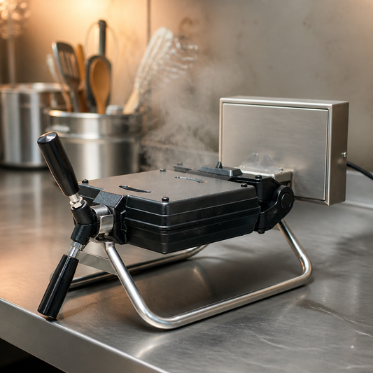 Commercial Waffle Maker with Digital Controls 1.4kW Capacity