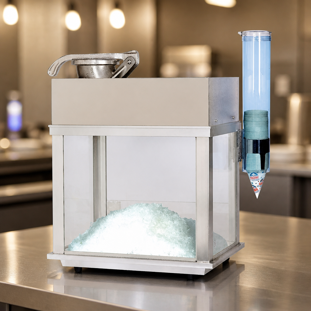 Commercial Snow Cone Machine with Cone Holder