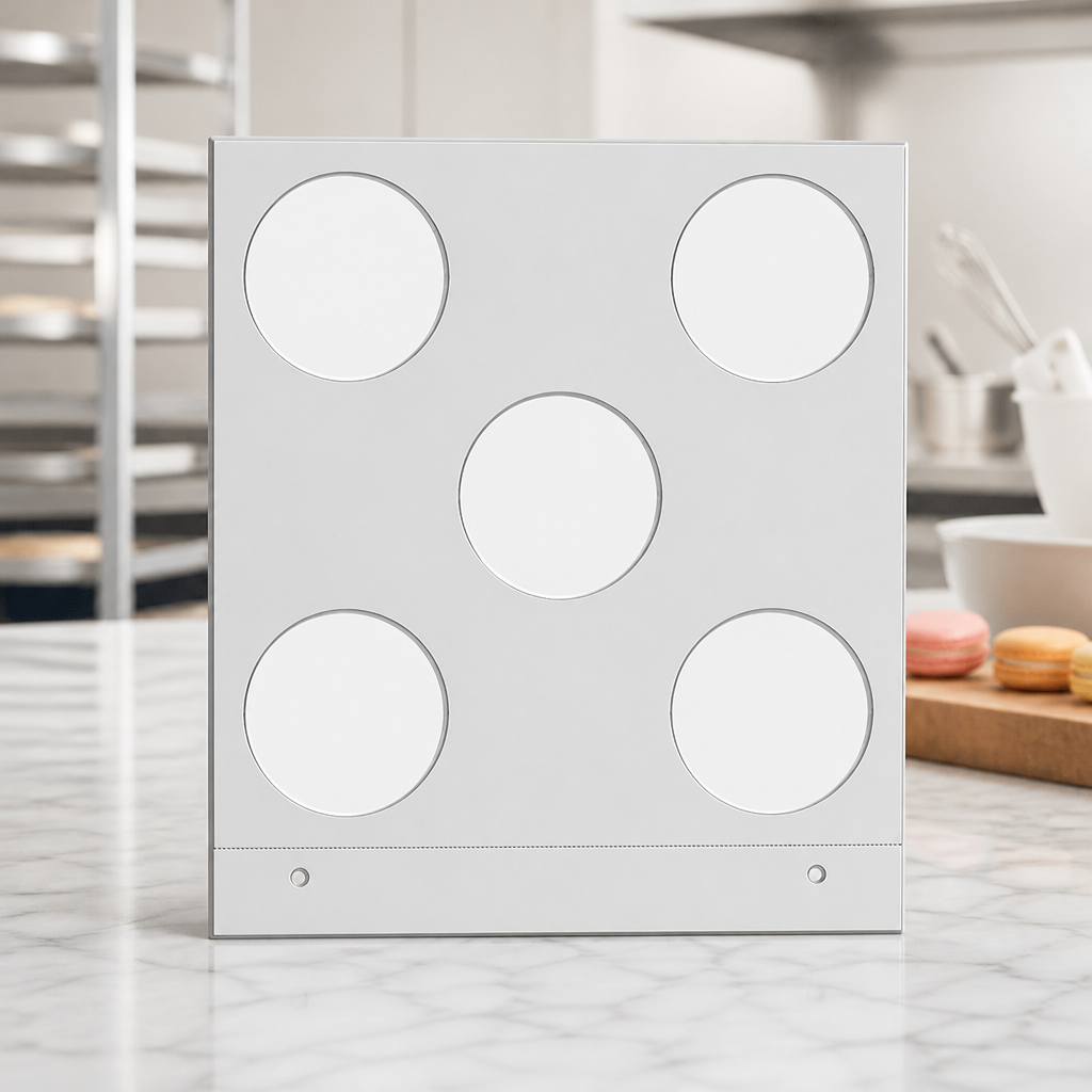 Commercial Macaron Tray 5 Circles 35mm Dishwasher Safe