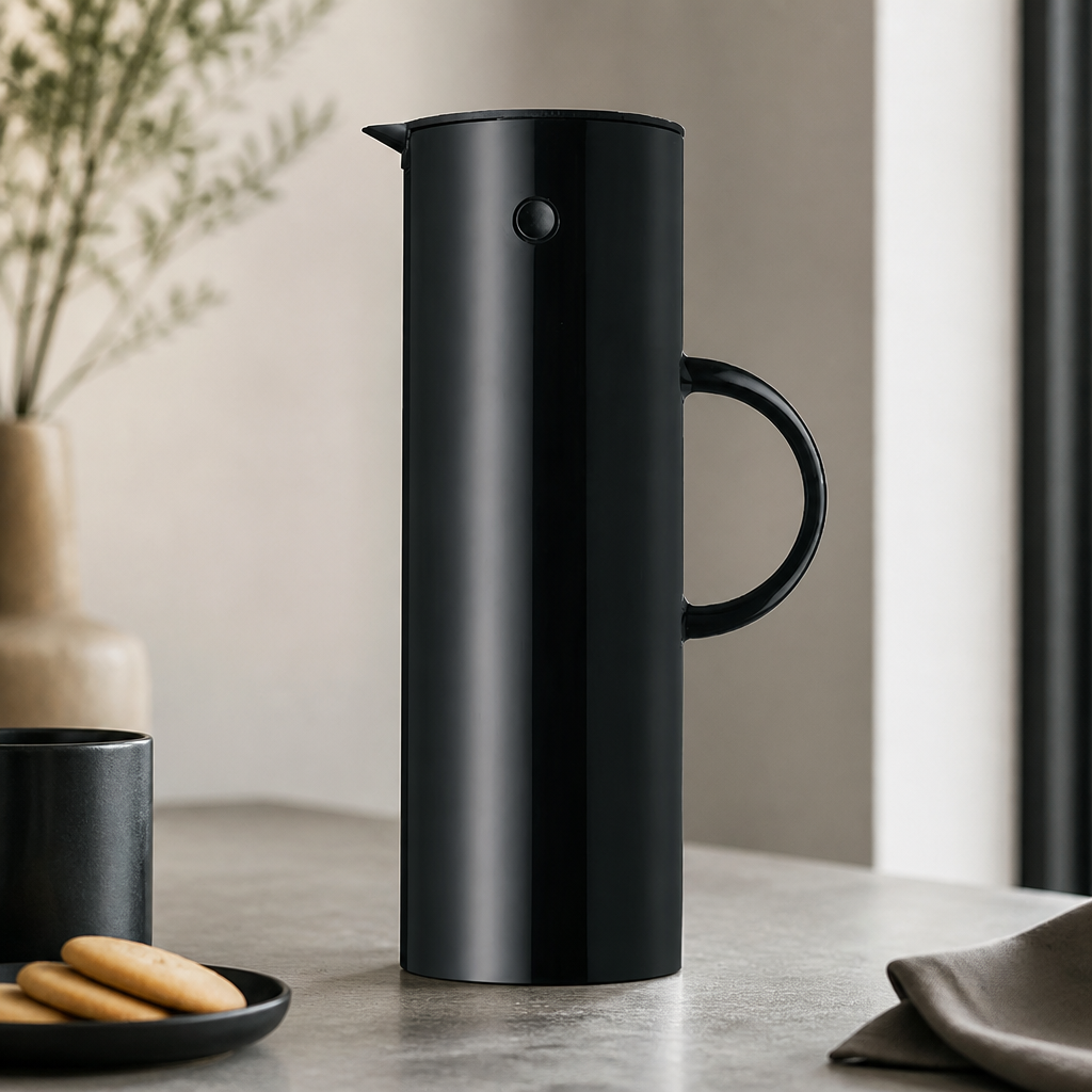 1Ltr Commercial Vacuum Jug with Hygienic Rocker Stopper