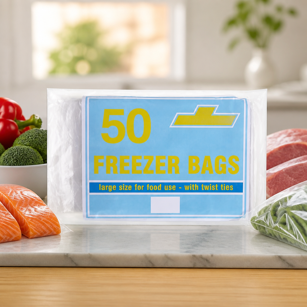 Large Freezer Bags 305x460mm for food storage, 50 pack