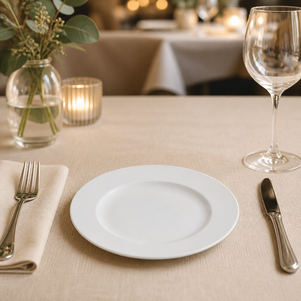 Commercial Porcelain Rim Plates 160mm - 6 Pack