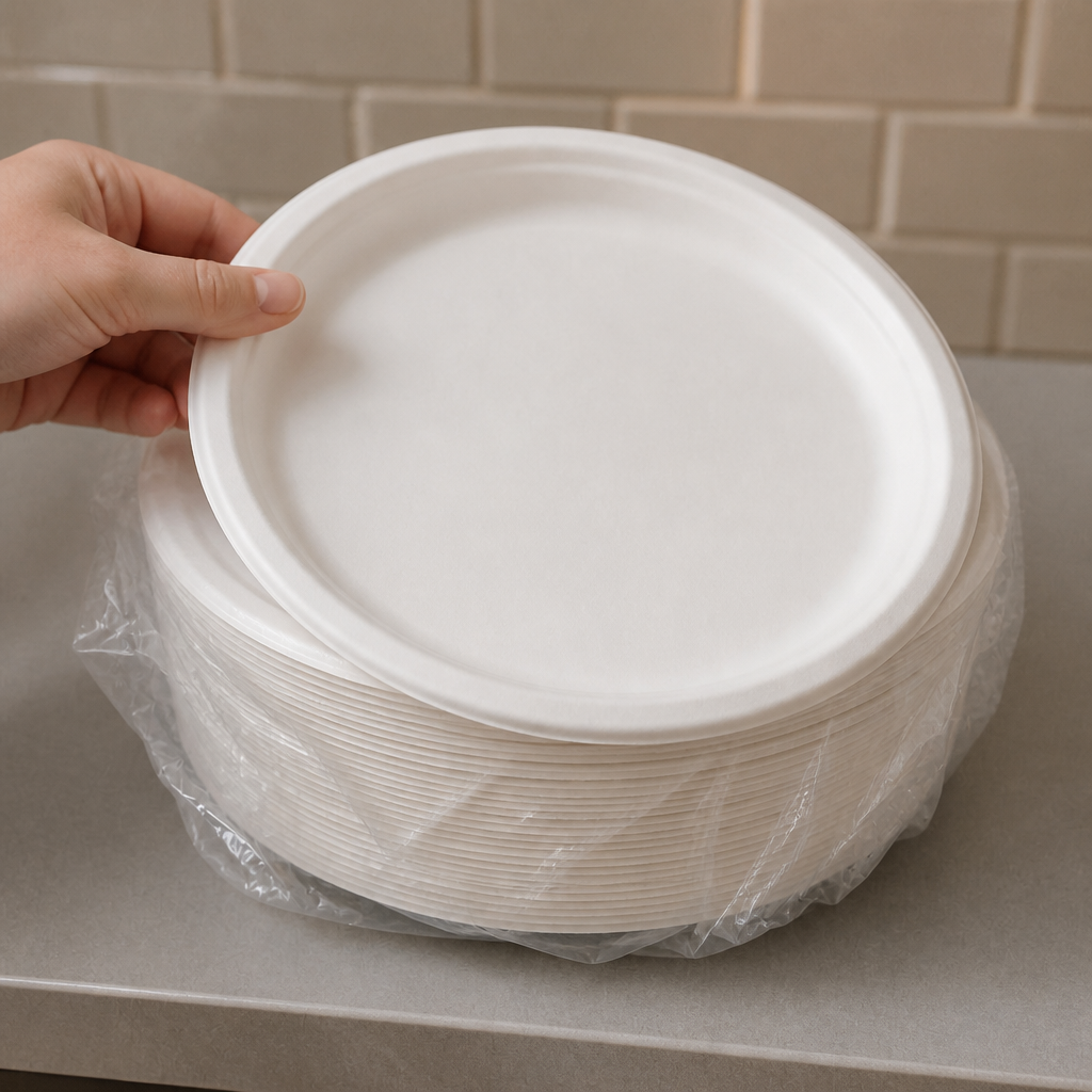 Commercial Compostable Bagasse Plates 260mm - 50 Pack