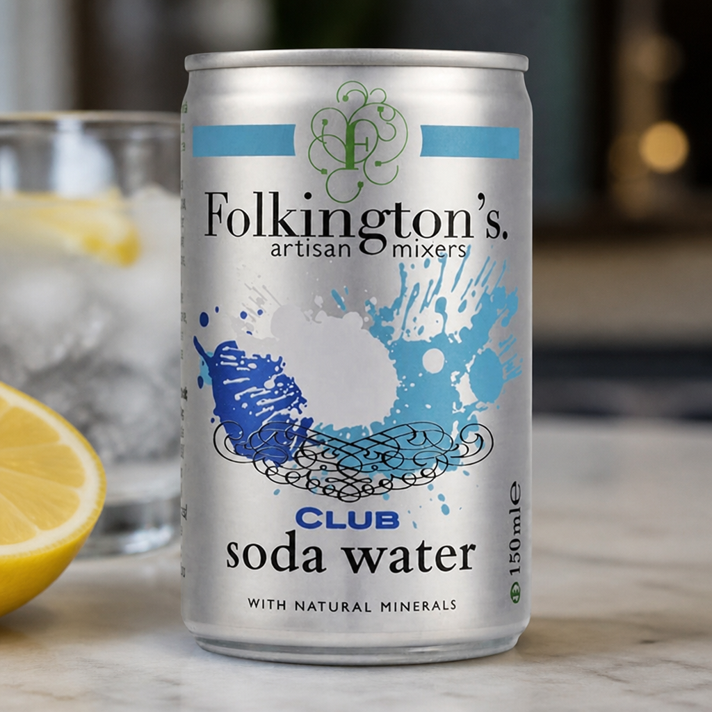 Commercial Club Soda Can 150ml Pack of 24 Soft Drinks