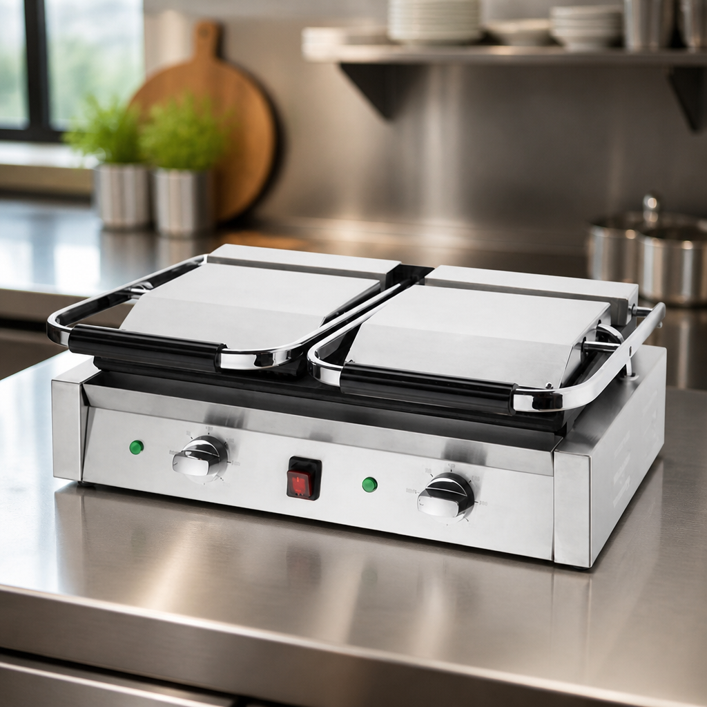 Commercial Double Contact Grill with 210 x 226mm Plates