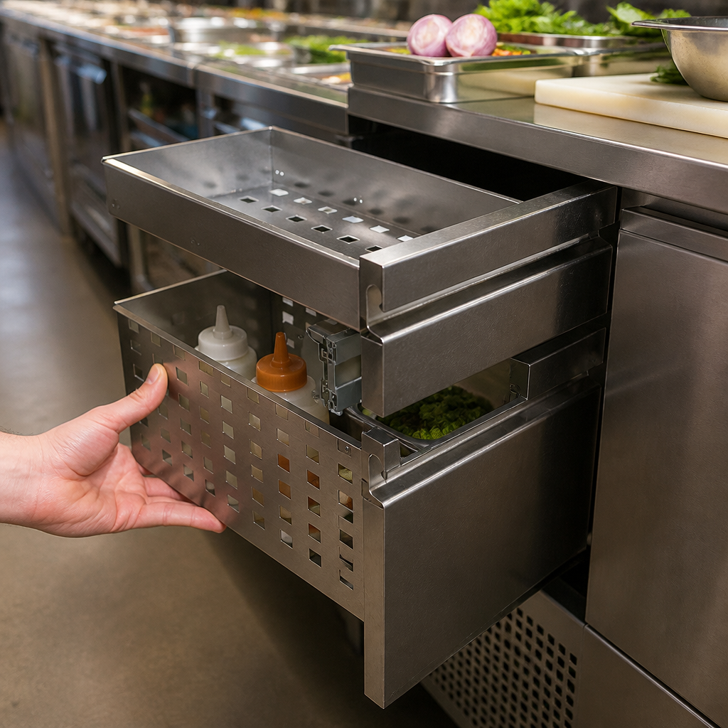 Gastronorm Drawer Set for Commercial Counter Refrigerators