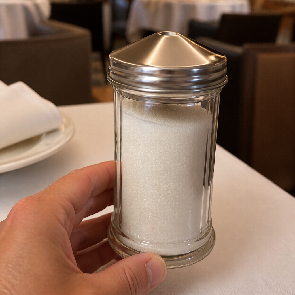 Large Glass Sugar Pourer 340ml for commercial use