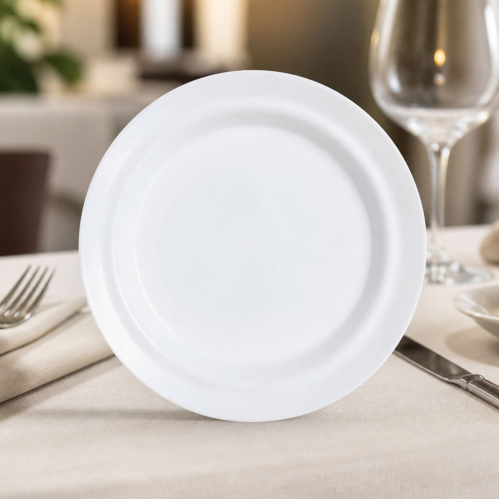 Commercial 190mm plates in a 12 pack for care facilities