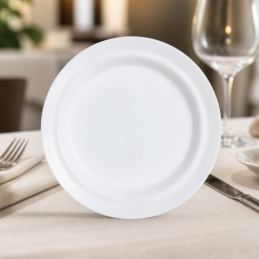 Commercial 190mm plates in a 12 pack for care facilities