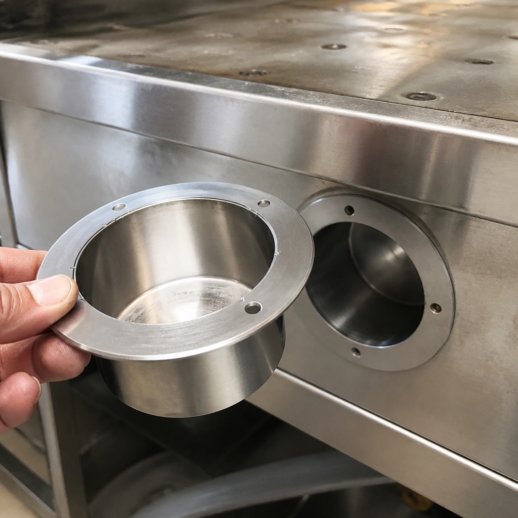 Commercial Charcoal Oven Gas Outlet Replacement Part 120mm High