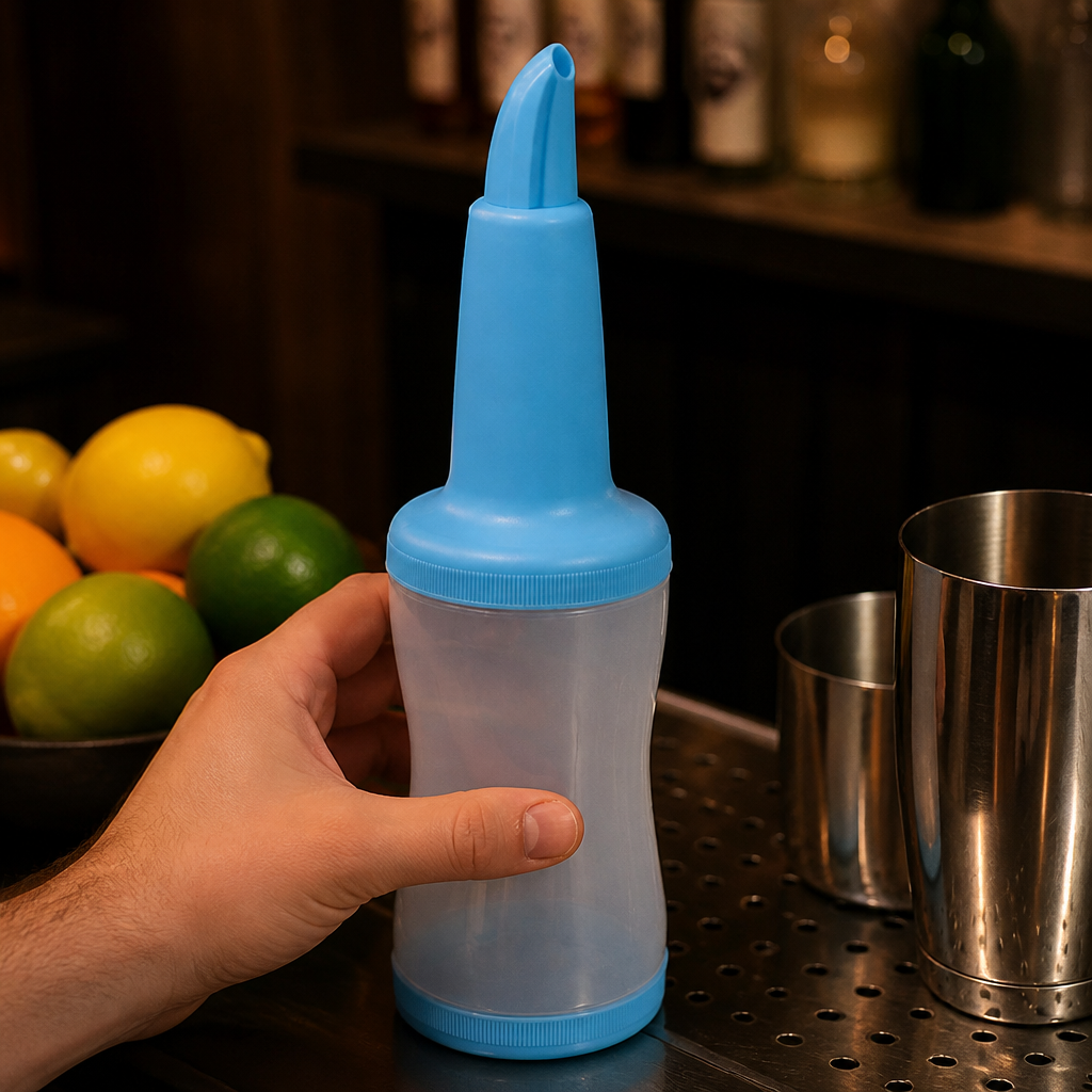 1Ltr Commercial Spirit and Juice Pourer with Detachable Lid