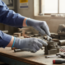 Premium Grey PU Coated Gloves for Precision Work - High Abrasion Resistance and Comfort