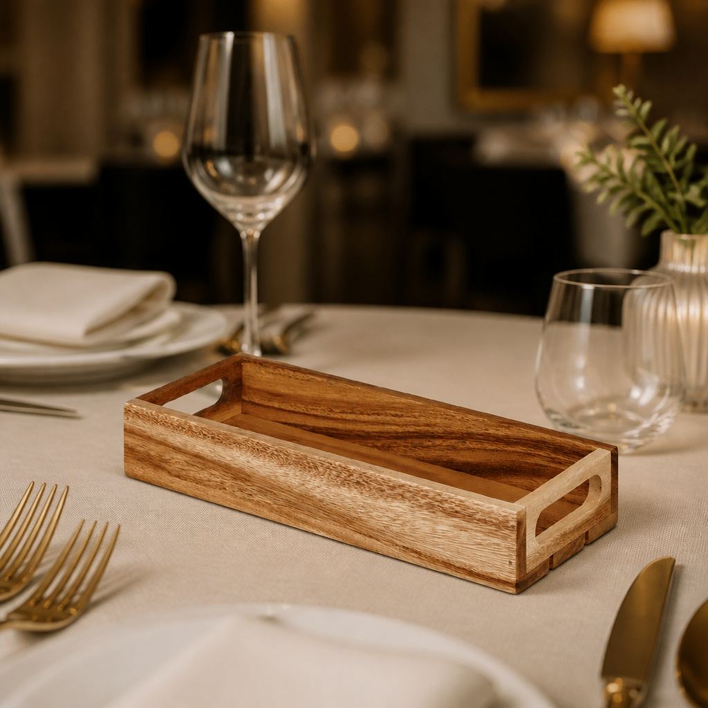 Commercial wooden crate 300 x 118 x 48mm for food display