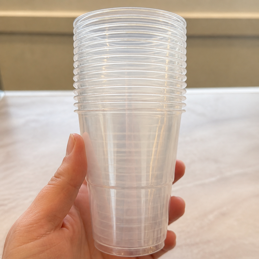 Commercial Disposable Half Pint Cups 285ml Clear 1000 Pack