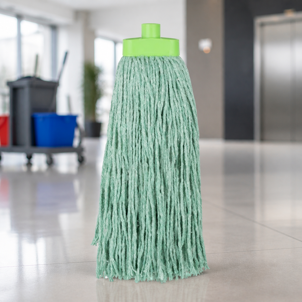 Commercial Kentucky Mop Head Green 450g for Colour-Coded Cleaning