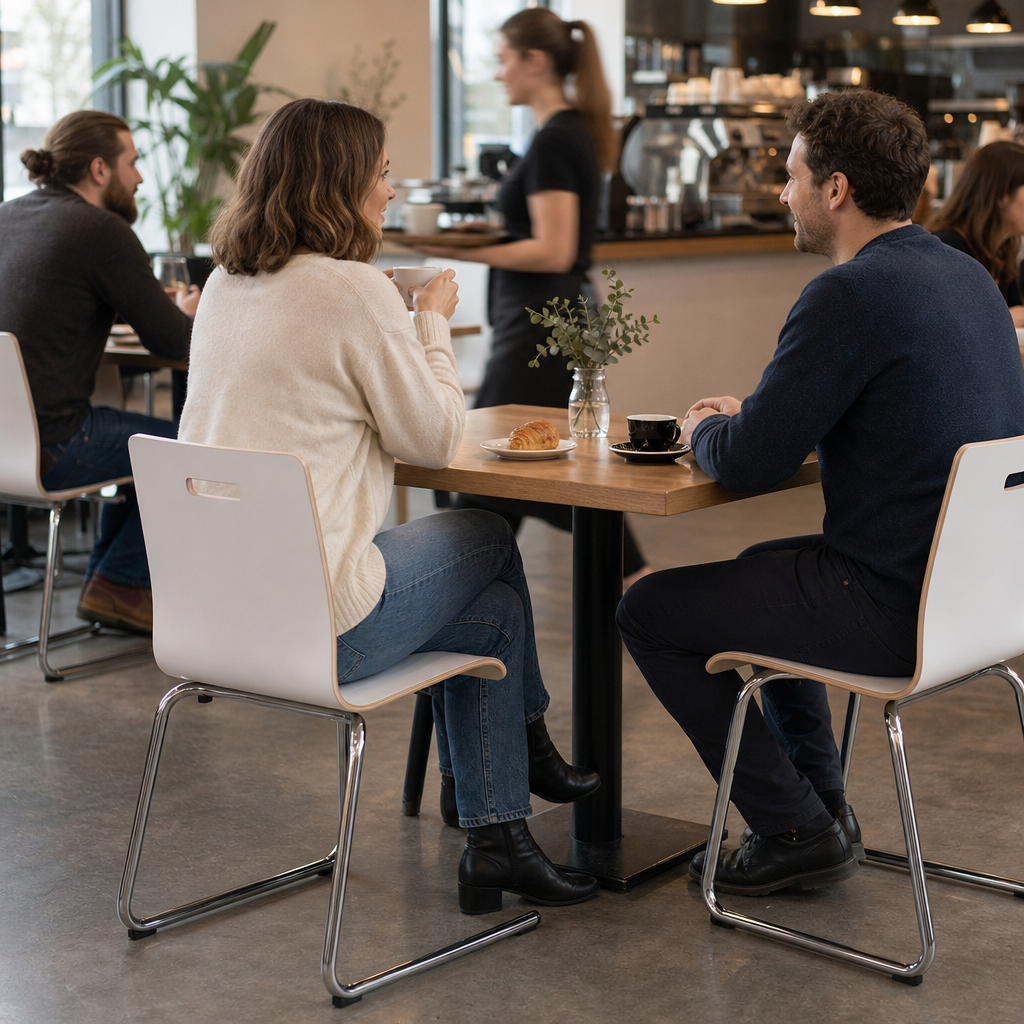 Cantilever Bistro Chair with Colour Options