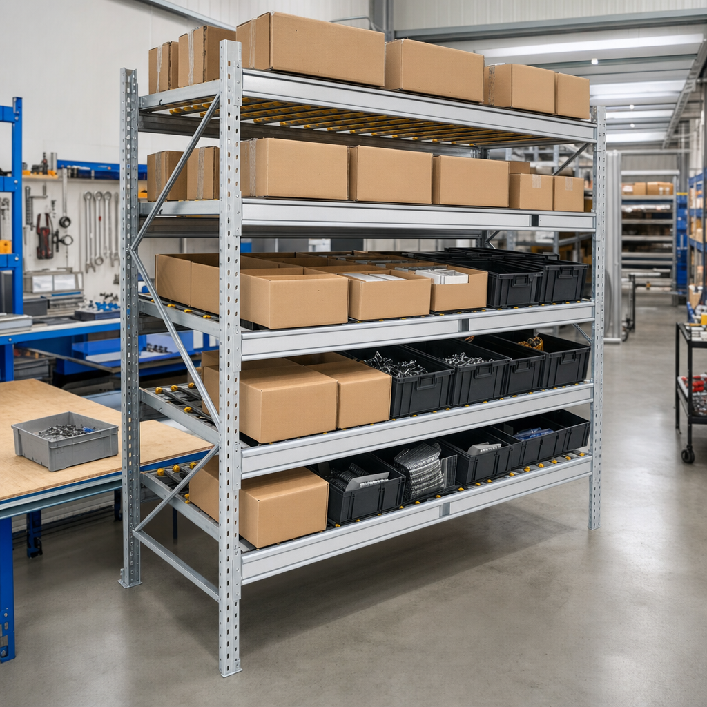 Carton Live FIFO Shelving 2000h 1224d with Up to 330kg Levels