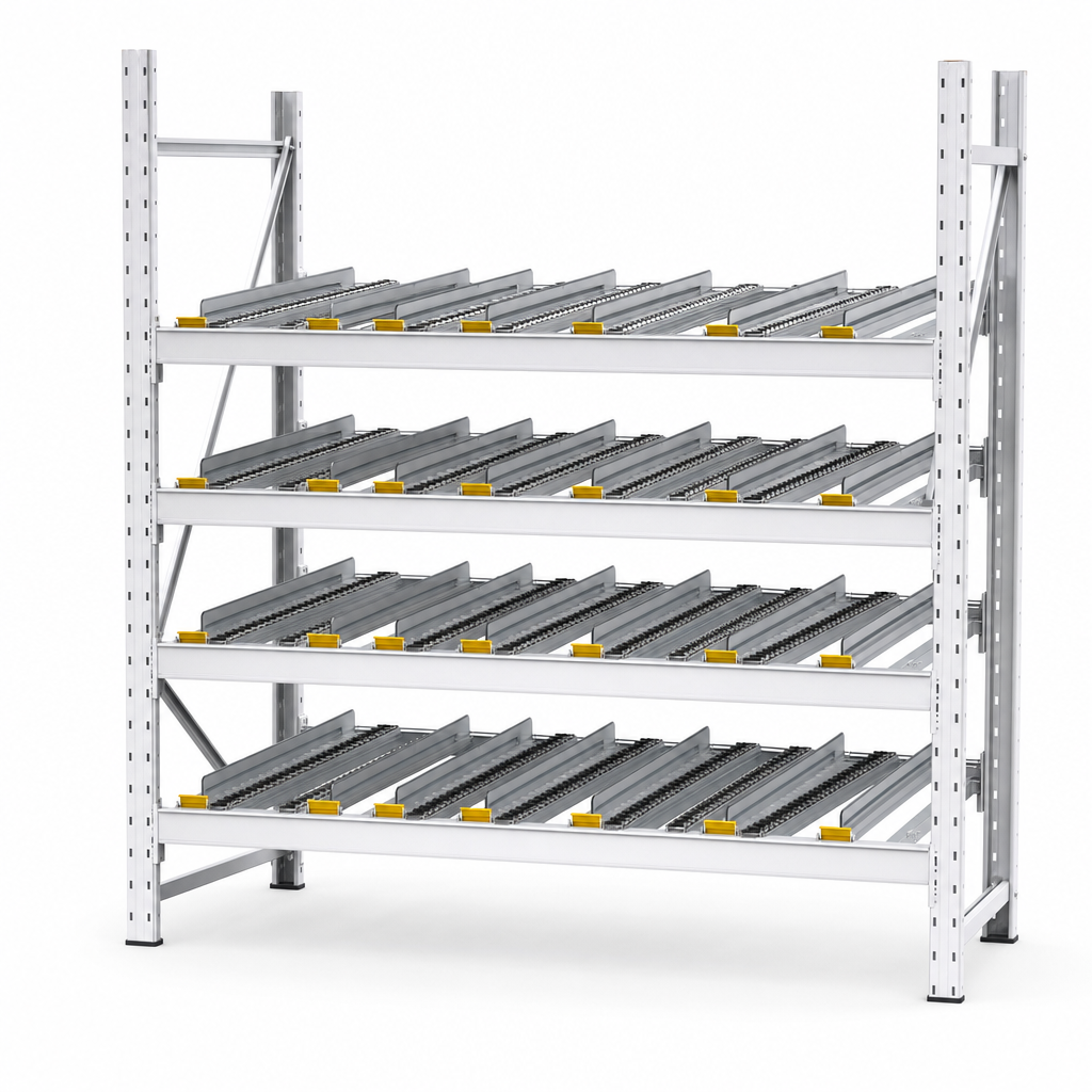 Carton Live FIFO Shelving 2000h 1224d with Up to 330kg Levels