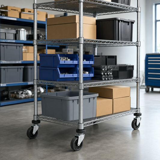 Castors and Rubber Bumpers for Wire Shelving Bays