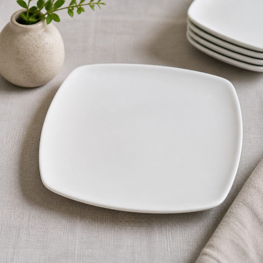 Commercial Square Porcelain Plates 160mm - 12 Pack