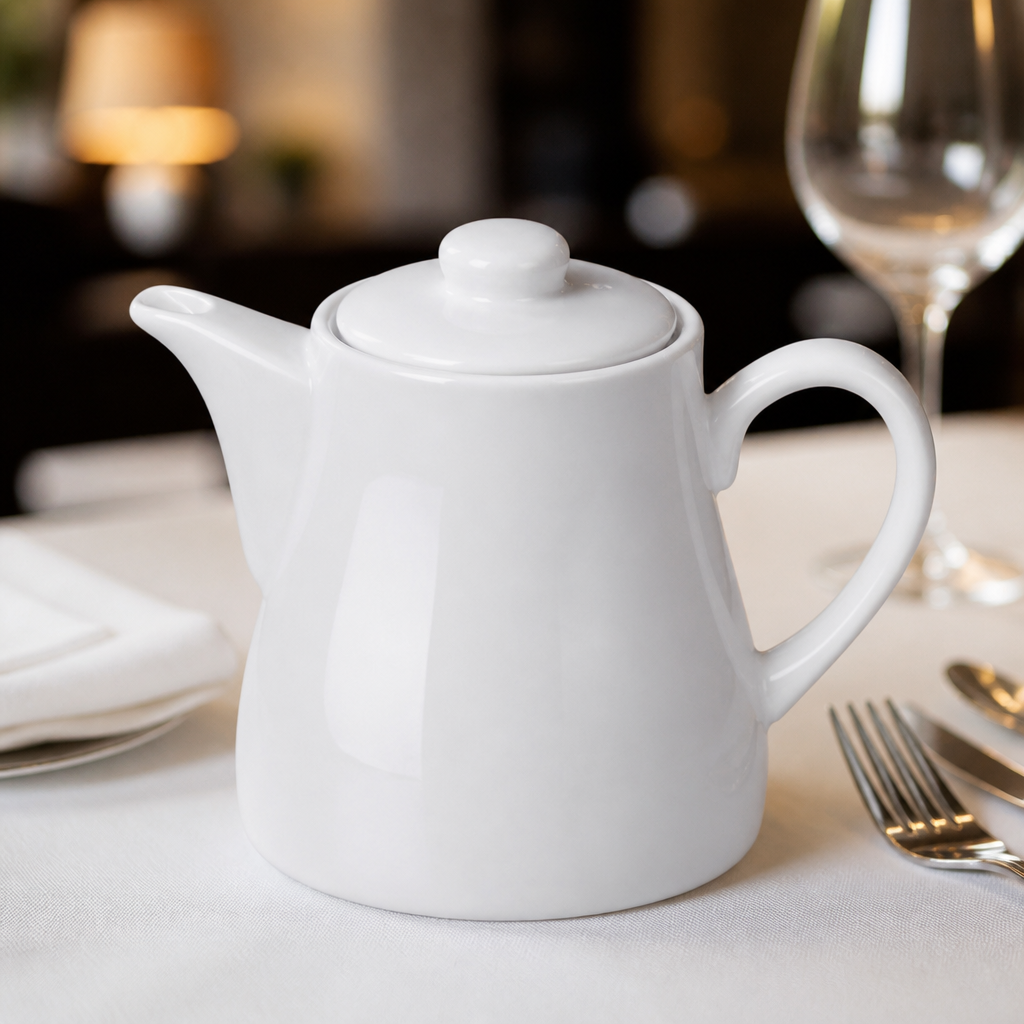 Commercial Vitrified Ceramic Teapots 483ml - 4 Pack
