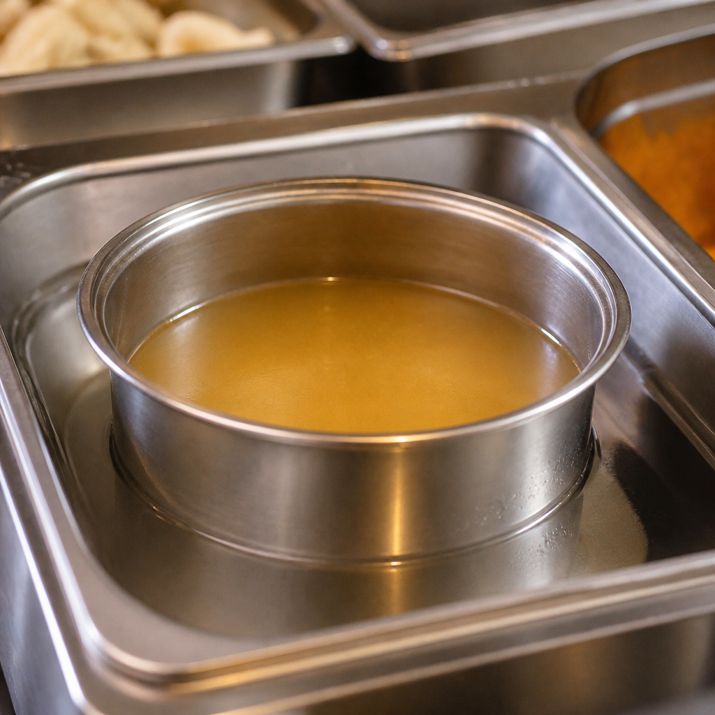 Commercial Bains Marie Round Pot 248mm Stainless Steel