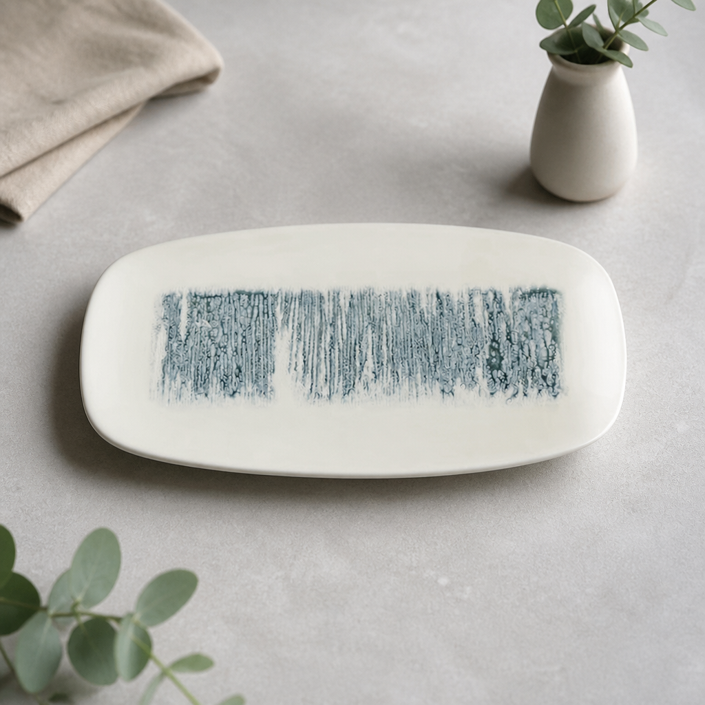 Blue Oblong Platters 298x153mm (12 Pack)