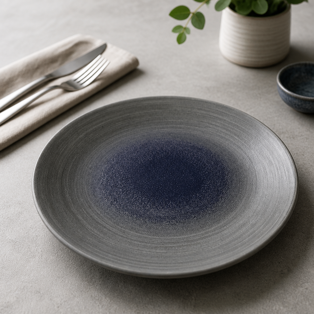 Commercial Aqueous Grey Coupe Plates 11.25" - 12 Pack