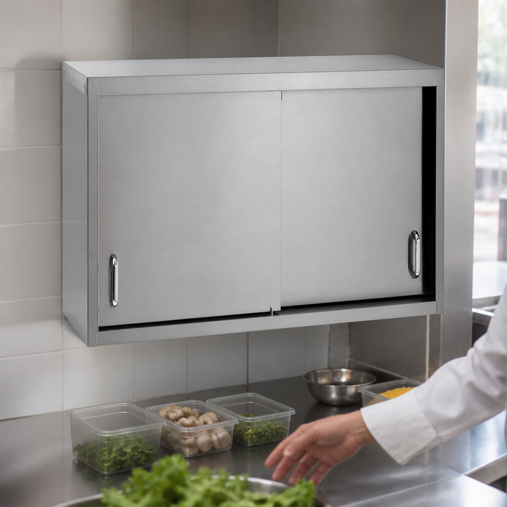 Commercial Stainless Steel Wall Cupboard 900mm capacity