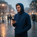 Premium Hooded Sweatshirt with Double Fabric Hood, Front Pouch Pocket, and Ribbed Hem and Cuffs
