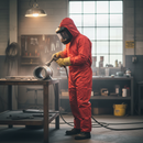 Premium Disposable Coverall in Red - Lightweight, Size L-XXL for Versatile Protection