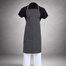 Commercial Butchers Stripe Bib Apron Black/White 710x960mm