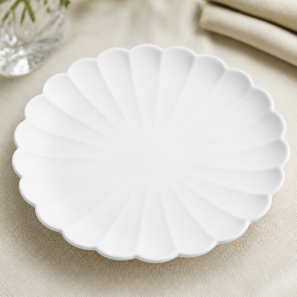 Commercial Scalloped Plates 276mm - 4 Pack