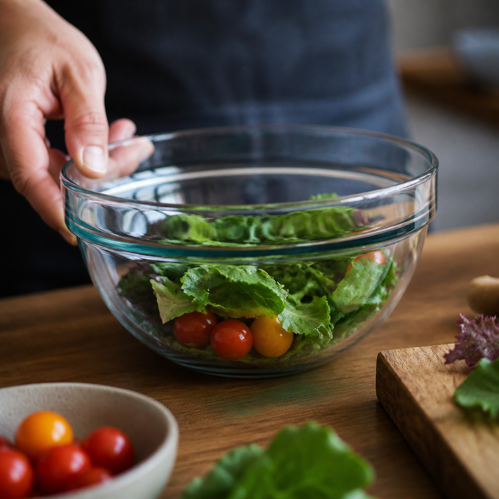 Commercial Mixing Bowls 1.1Ltr Toughened Glass 6 Pack