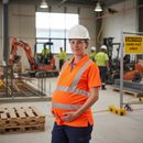 Premium Maternity Short Sleeve Polo with Hi-Vis Collar and Reflective Tape for Enhanced Visibility