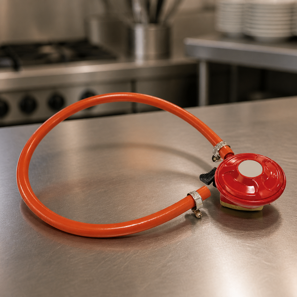 Commercial Barbecue Regulator and 0.8m PVC Hose Replacement